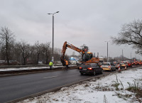 7. tramvaja līnijas pagarinājumā paveikta lielākā daļa sliežu, veloceliņa un brauktuvju izbūves