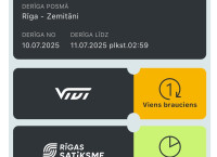 Single ticket for trains and public transport in Riga